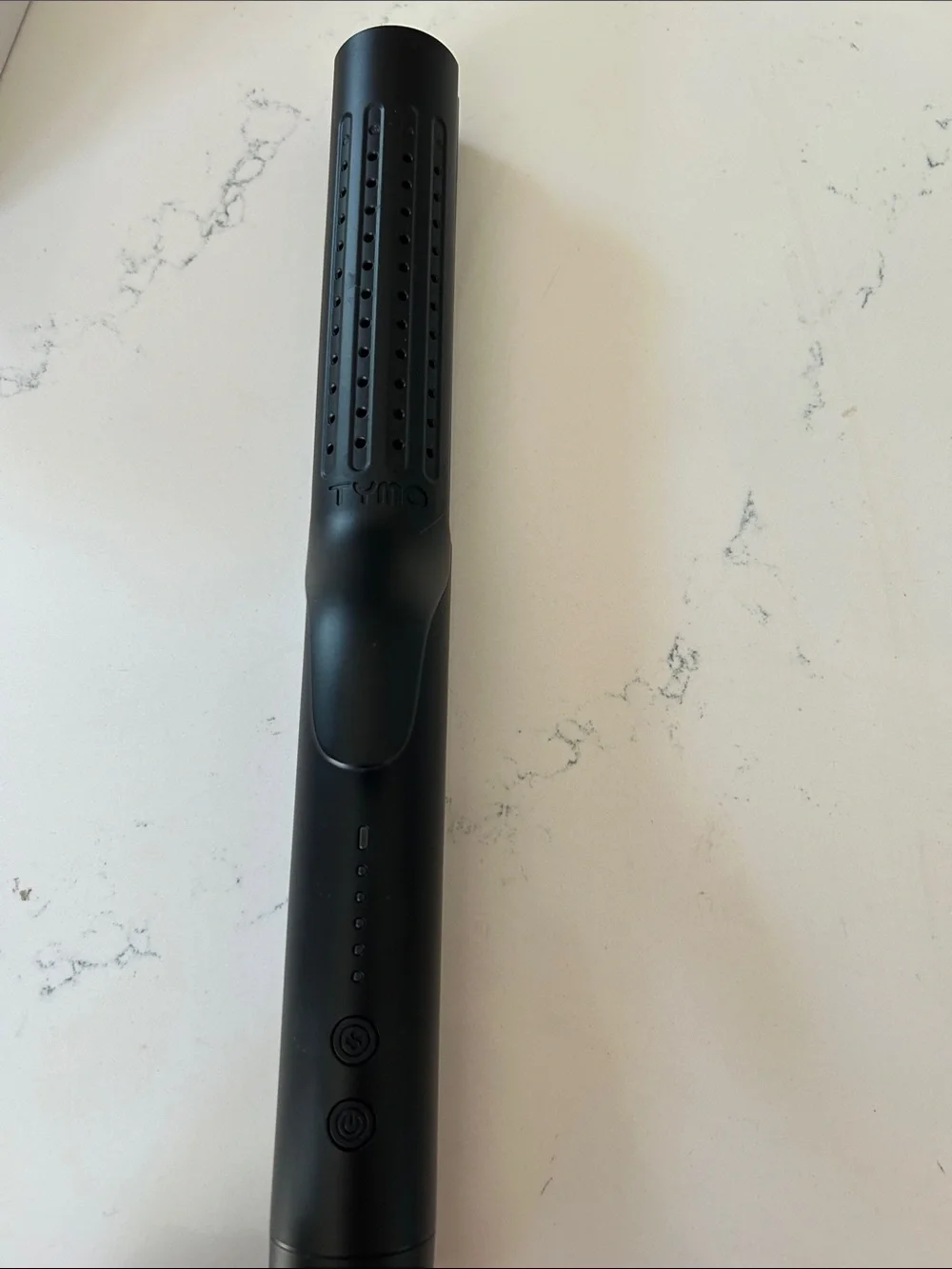 Black Hair Straightening Brush - Sleek Heated Styling Tool